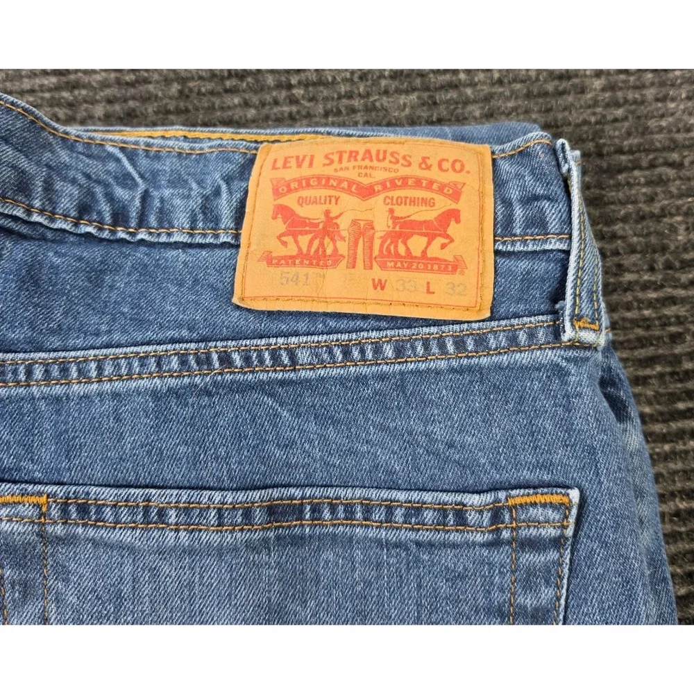 Levi's‎ 541 Original Fit Jeans Mens 33x32 Blue Excellent Straight Leg Denim